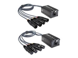 1 Par De Cables Multipar Xlr/hembra De 4 Canales, Xlr De 3 Pines/un Conector Ethercon Rj45