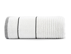 Toalla 70x140 Teo Blanca 470 G 100 Algodón Con Terciopelo
