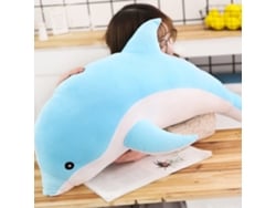 2026-juguete De Peluche Delfín Grande Cute Suave Multifunción Almohada Portátil Para Hogar Oficina Azul 30cm