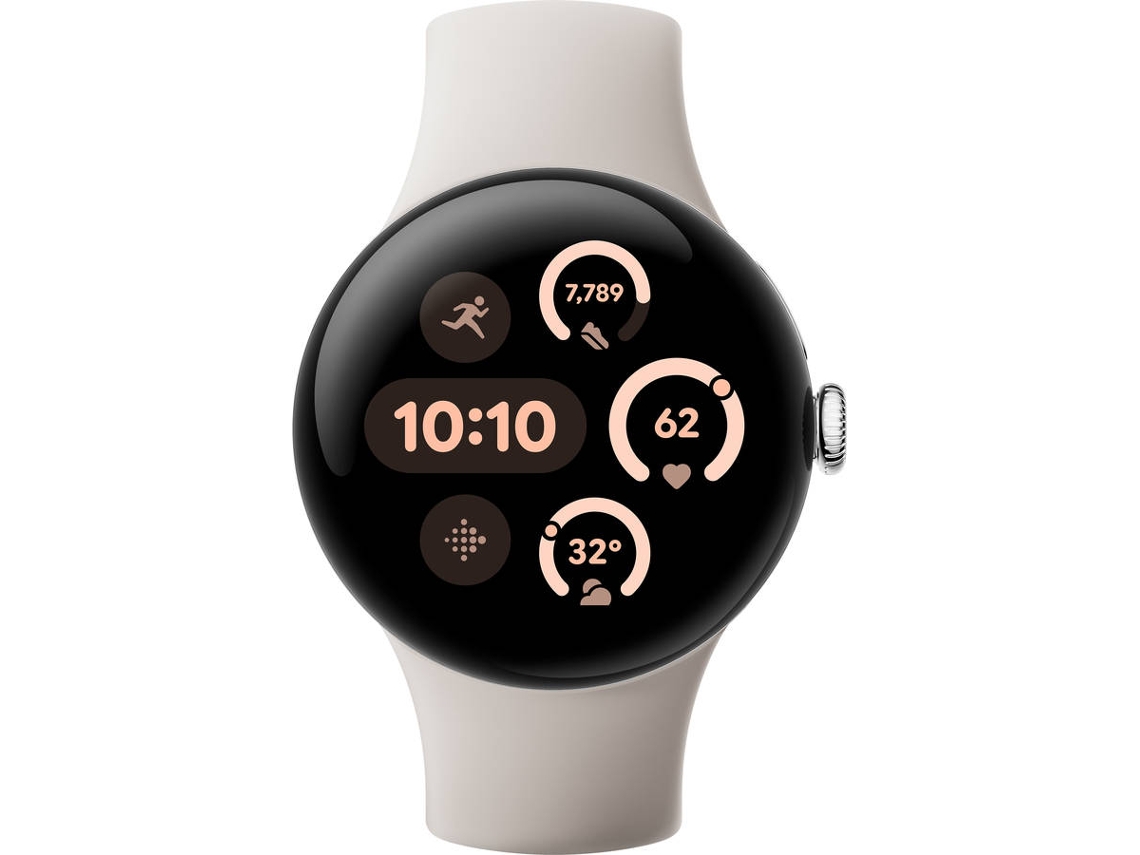 Smartwatch GOOGLE Pixel Watch 3 (Silver Porcelain - 45 mm)