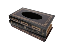 Caja De Papel Higiénico De Madera Estilo Retro Europeo, Gran Capacidad, Forma De Libro.