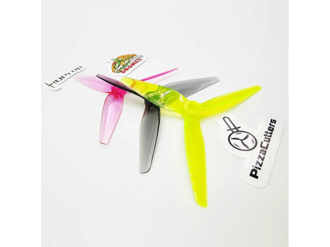 Grey2 Pairs2 Pairs Hqprop Pizzacutters 5037 5.0x3.7 5 Inch 3-blade Propeller Poly Carbonate For Rc Drone Fpv Racing