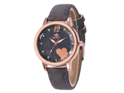 Reloj De Pulsera Analógico Unisex De Piel Gris, Estilo Moderno, Con Movimiento De Cuarzo.