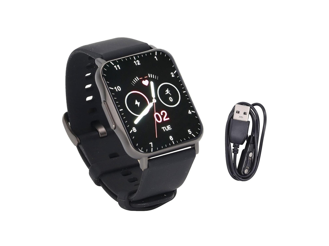 Reloj inteligente Giyopower negro resistente al agua con pantalla táctil para adultos, clasificación IP67, presión arterial y temperatura Ly Ebike