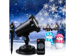 Omni-lámpara Proyector Navideño, Interior/exterior, Paisaje Nevada Dinámico Con Control Remoto, Impermeable Ip65, Instalación Versátil