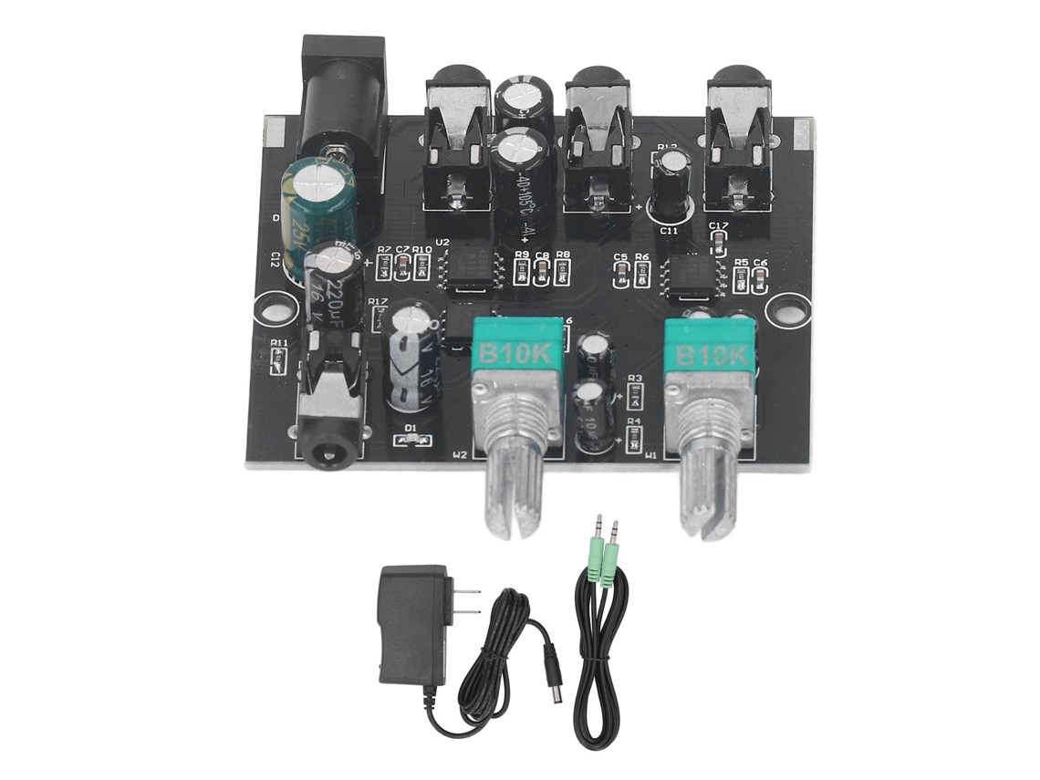 Mixer De Sonido Pasivo 2 Canales Ajustable 2 Entradas 2 Salidas Estéreo Bajo Ruido 100-240v