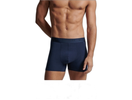 Juego de Boxers para Hombre SUPERDRY (Algodón - S - Azul)