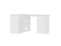 Escritorio de esquina en madera blanca MAISON EXCLUSIVE (145x100x76 cm)