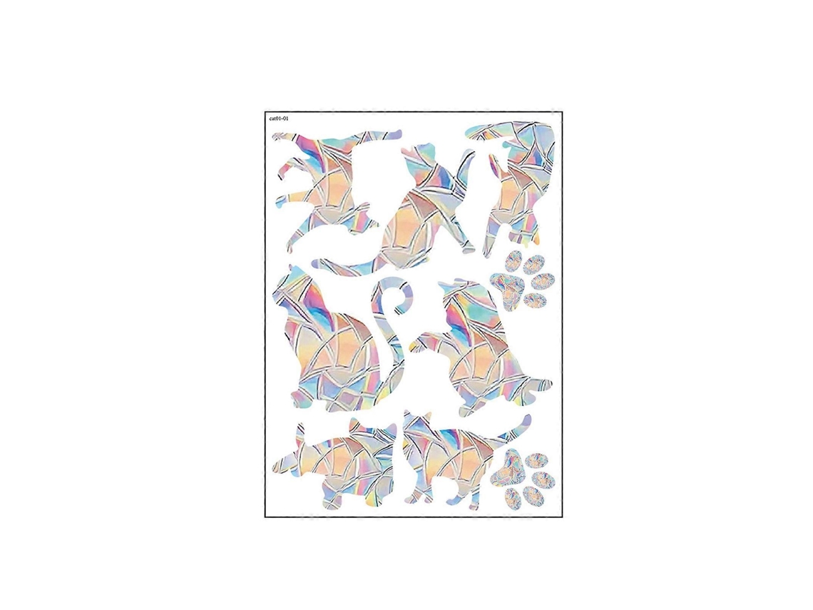 Adhesivo para ventanas con diseño de mariposas arcoíris prismáticas, ideal para decoración de vidrio - Kaesi Home Goods