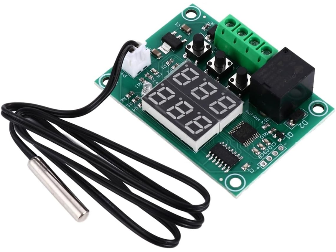 Módulo De Controle De Temperatura Digital Com Display Duplo Dc12v