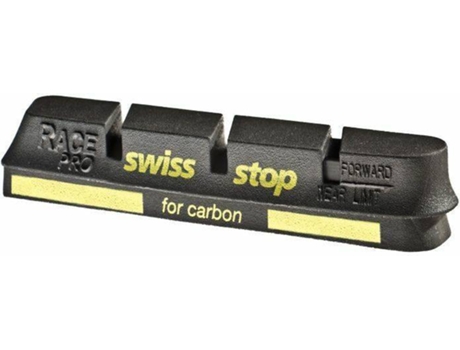 Juego de 4 Patines de Carbón Orgánico SWISSSTOP Campagnolo Race Pro (Negro, Amarillo-TU)