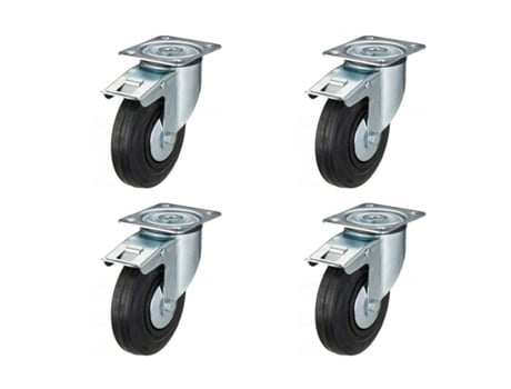 Ruedas Giratorias Rueda Loca 3' 76Mm Juego De 4 Muebles Plataformas Mesas COSHANO