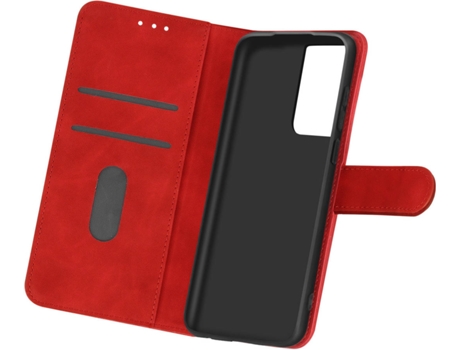Carcasa y Soporte Samsung Galaxy S21 Ultra AVIZAR Cartera y Suporte Rojo