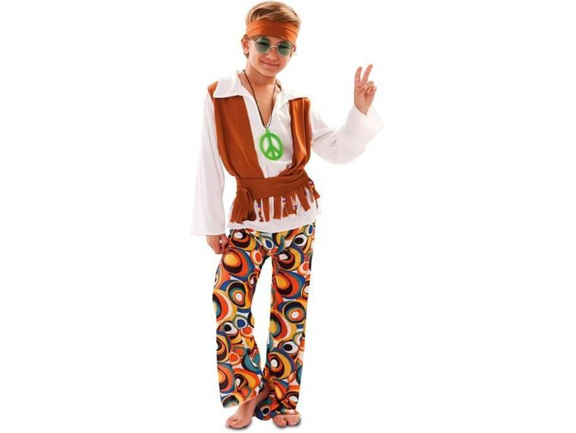 Disfraz de Niño DISFRAZZES Hippie Marrón (Talla: 5 a 6 años)