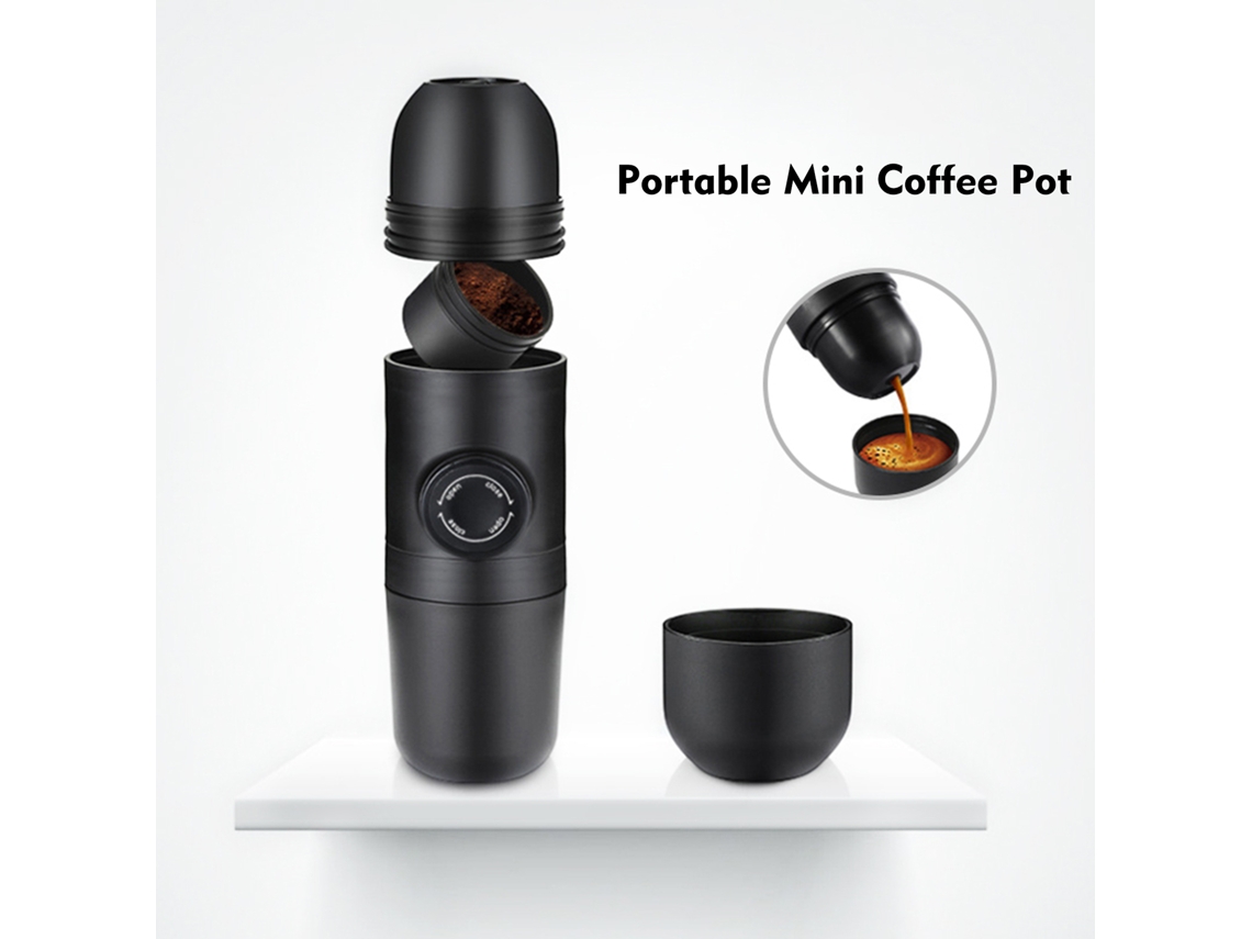 Cafetera Portátil De Presión, De Mano, Tamaño Mini, Para Uso En Interiores Y Exteriores.