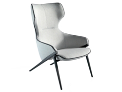 Sillón ANGEL CERDÁ S.L. 5009 (Blanco, Negro - Poliuretano, Tejido - 70 x 90 x 102 cm)