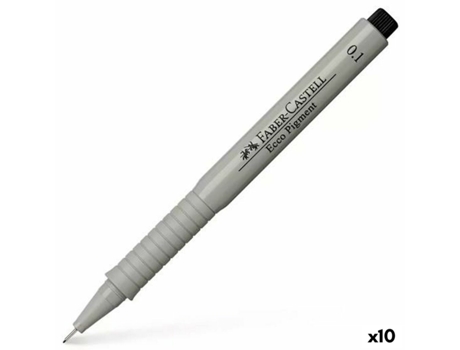 Rotuladores FABER-CASTELL ecco pigment 0,1 mm Negro 10 unidades