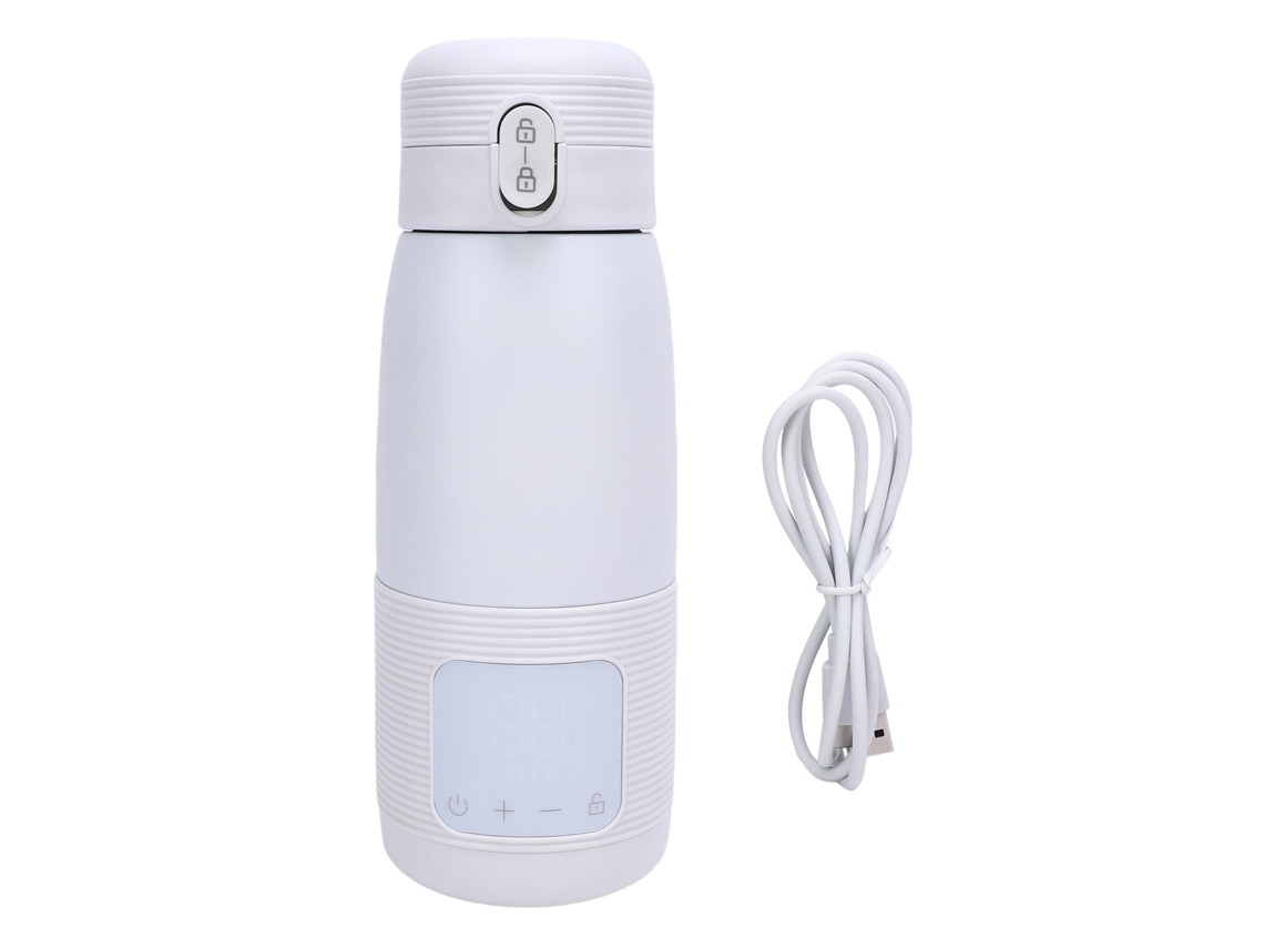 Calentador De Leche Portátil Inalámbrico Con Batería Recargable, Control De Temperatura De 37℃ A 55℃, Tamaño Ideal Para Viajes O Para El Coche, 350 Ml.