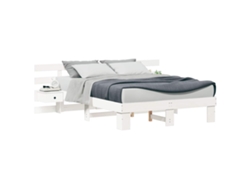 Cama De Matrimonio | Cama Para Adultos | Estructura De Cama 160 X 200 Cm Madera De Pino Macizo