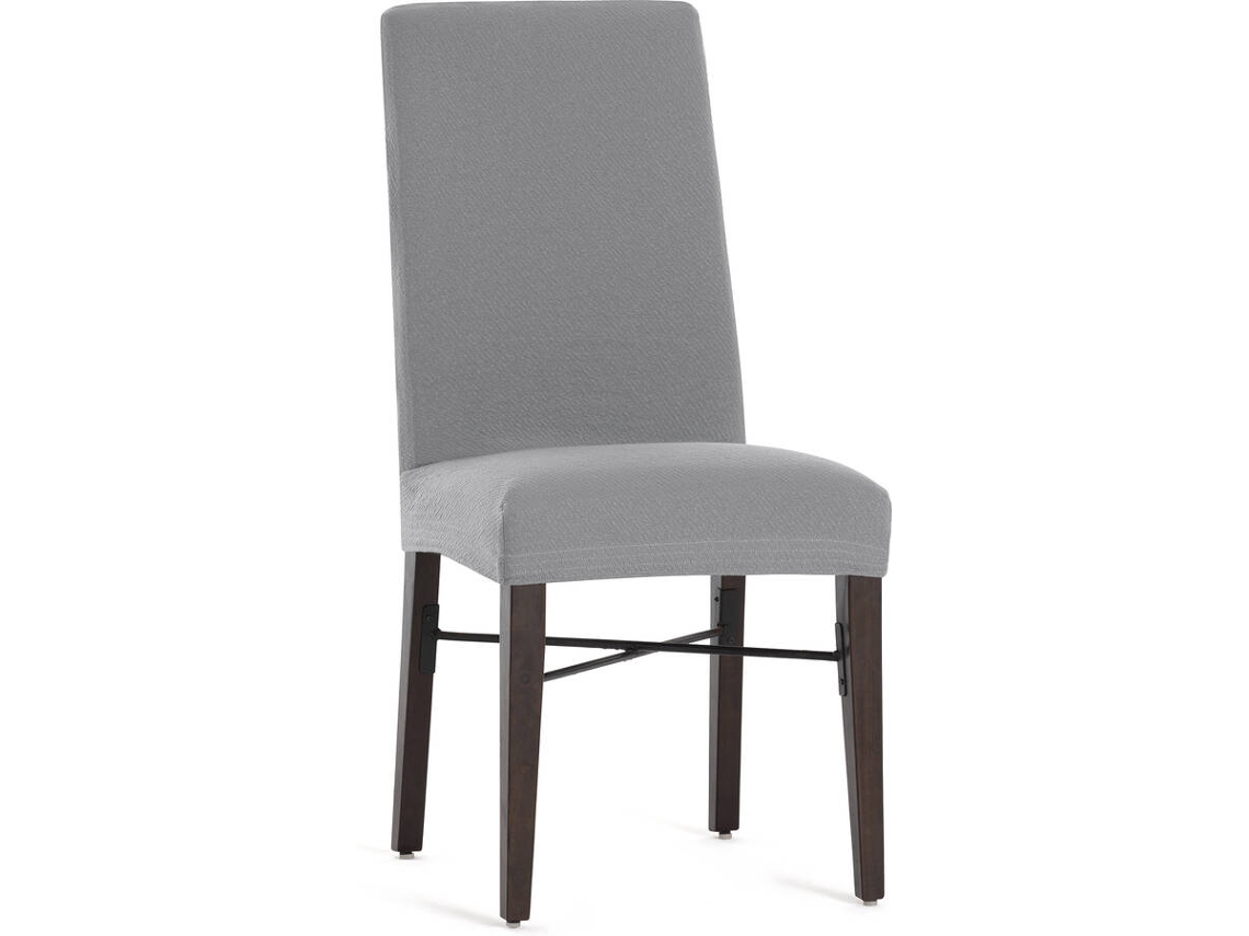 Funda de Silla EYSA Premium Bronx Pack de 2 Fundas Tejido Multielástico (50 x 50 x 55 cm - Poliéster - Gris)