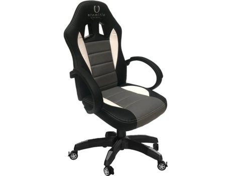 Silla Gaming ULTIMATE GAMING HPAINF0083 (Hasta 120 kg - Elevador a Gas Clase 4 - Negro y Gris)