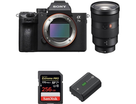 Kit Cámara SONY ALPHA 7 III FE 24-70 mm f/2.8 GM + SanDisk 256 GB + Batería (Full-Frame)