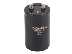 Condensador Electrolítico De Aluminio Con Pines Roscados De 450 V Y 3300 Μf Para Filtrado.