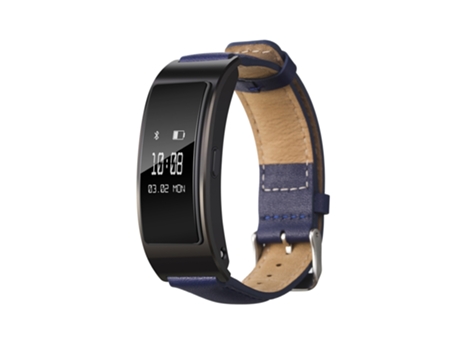Correa Smartwatch para Huawei Band 7 Correa de Cuero Brillante (Azul Marino)