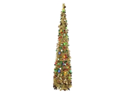 Árbol de Navidad dorado plegable, regalo para hacer tú mismo