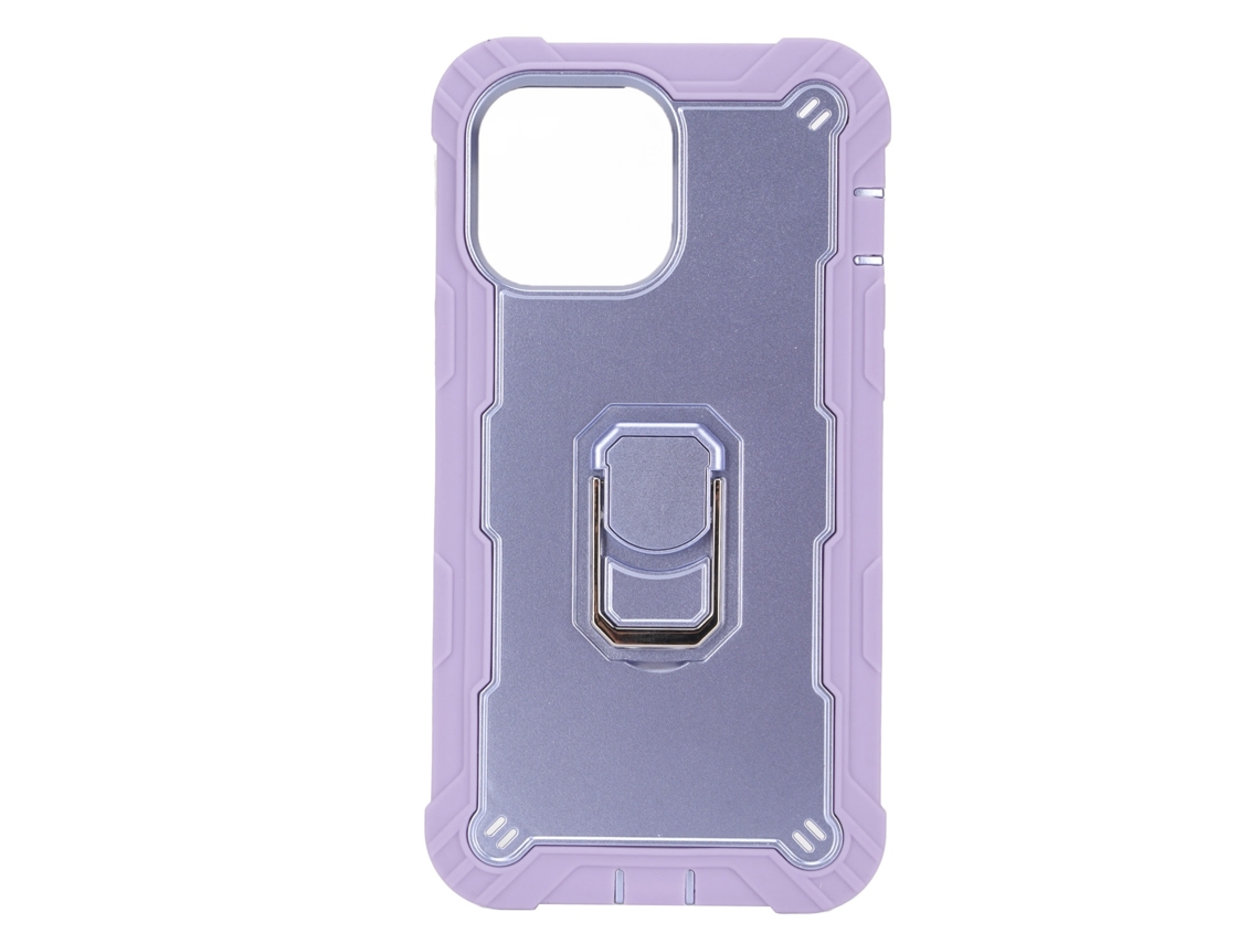 Capa De Armadura Com Suporte Para Iphone 13 Pro Max Case Anti-deslizante Proteção Tpu+pc Roxa