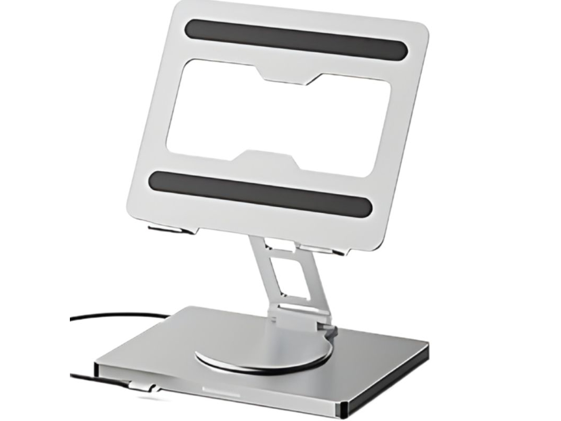 Soporte de conexión base de 360º con múltiples puertos HDMI RJ45 para iPad Pro 12.9 M1 2021 | M2 2022