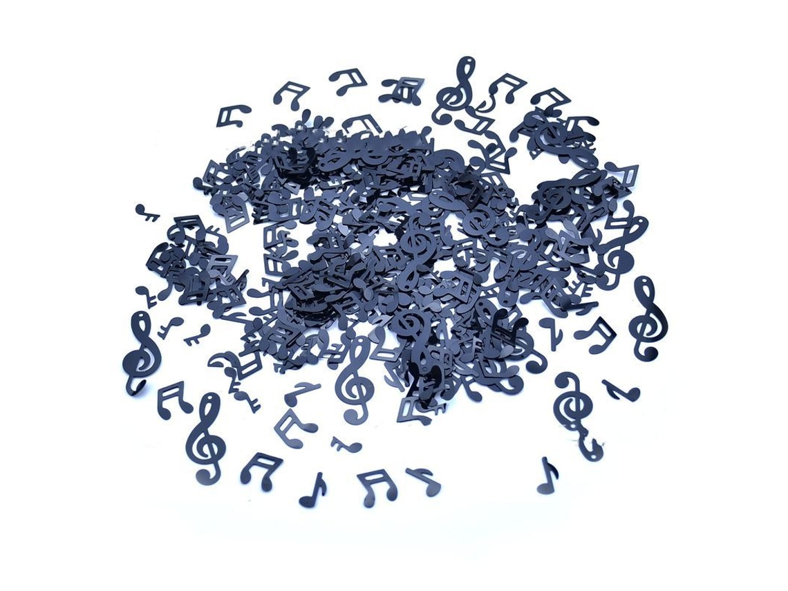 5 Paquetes De Confeti Decorativo Con Notas Musicales Negras Para Fiestas Y Eventos De Graduación.