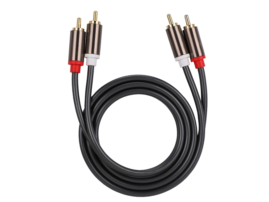 Cable De Audio Con Conector Chapado En Oro Y Cable De Cobre Estañado Para Tv Y Reproductor De Cd (1 M)
