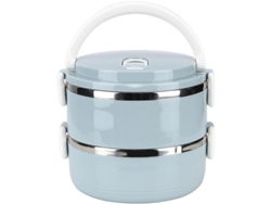 2026da-bandeja Térmica De Acero Inoxidable 1400ml, Portátil, Apilable, Hermética, 2 Capas-azul Para Escuela Y Trabajo