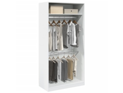 Armario 100x50x200 cm contrachapado blanco wsd693685 Adorável Casa