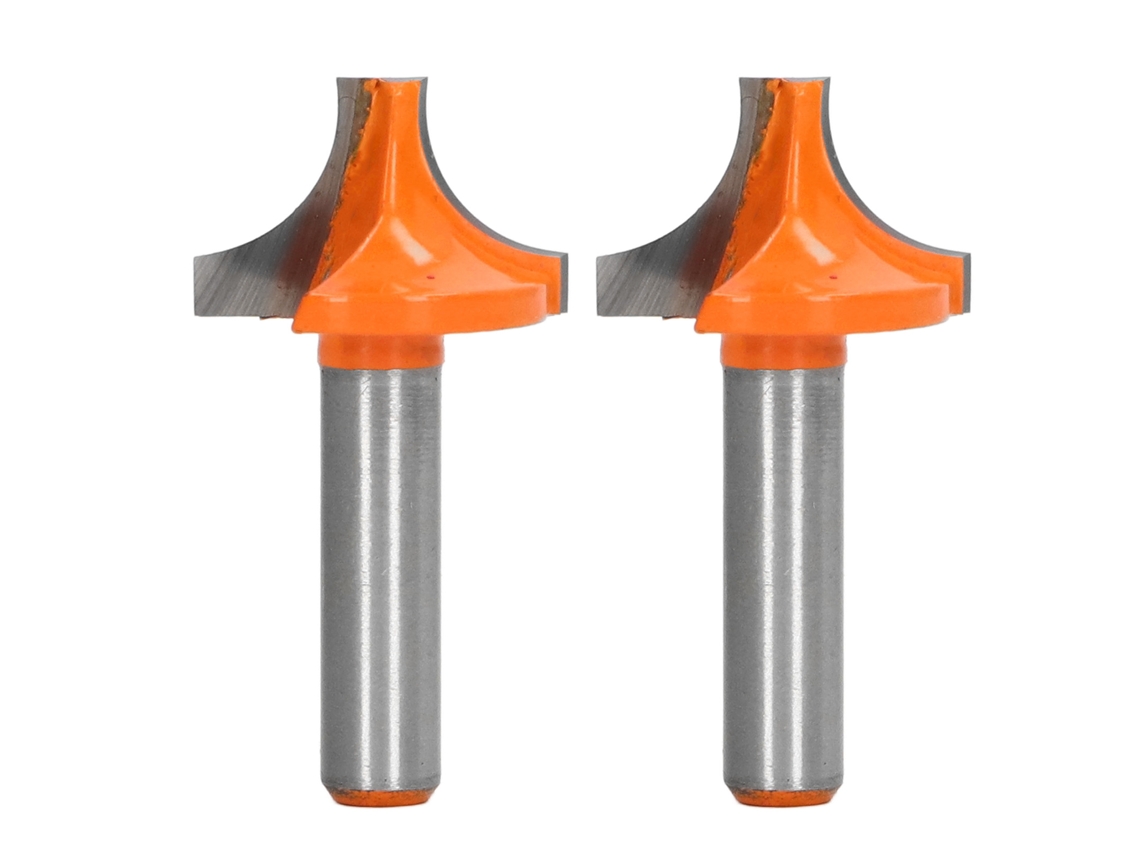 2 Brocas De Fresado Y Biselado De Carburo De Tungsteno De 8 Mm Con Vástago Redondo Para Carpintería (8x25 Mm)