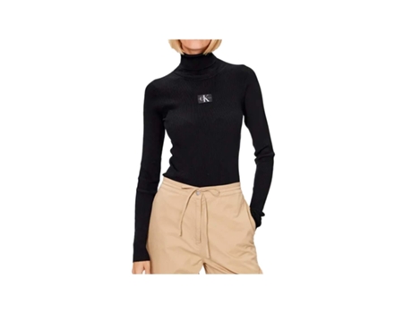 Camiseta de Mujer CALVIN KLEIN Essential Negro (L)