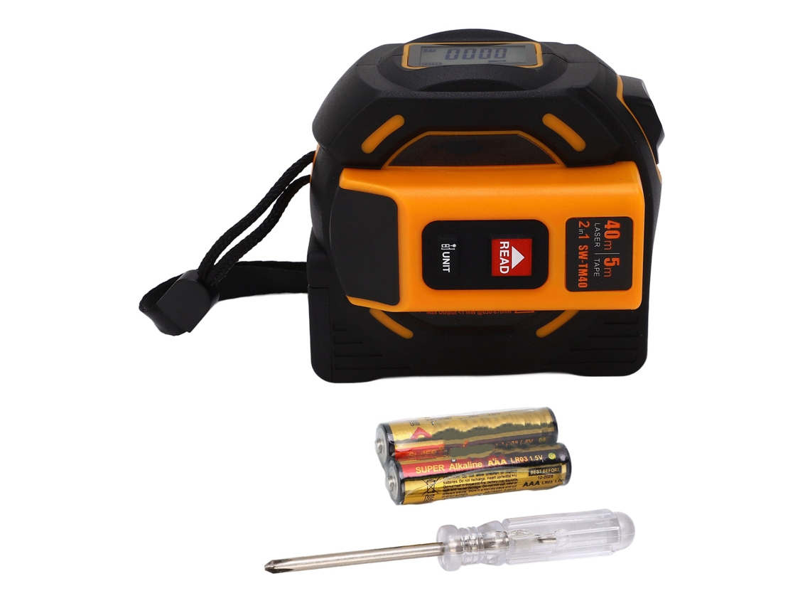 Medidor de Fita a Laser Digital de Alta Precisão com Caixa em ABS e Aço de Manganês para Construção 40m