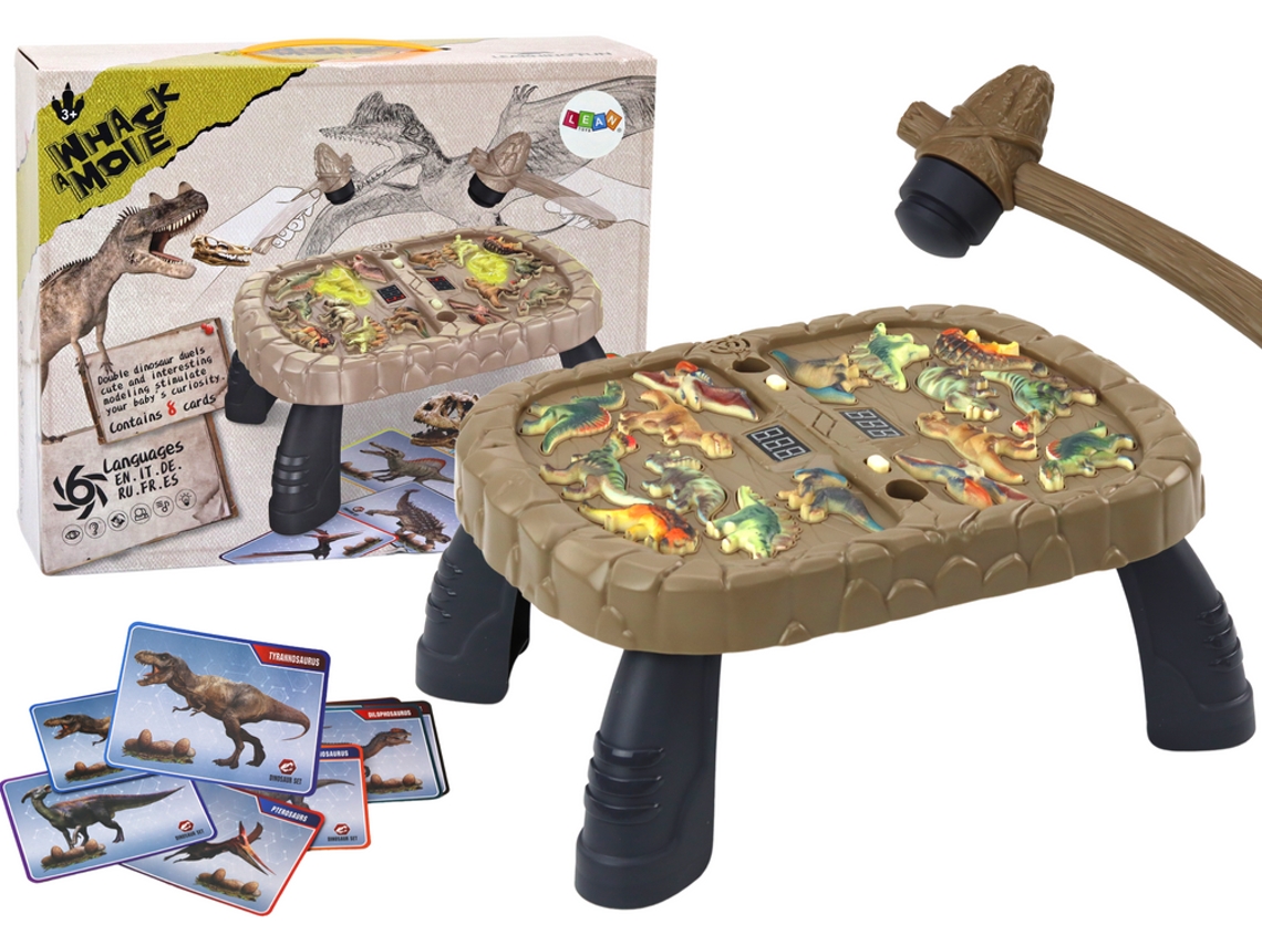 Juego arcade Whac-A-Mole con mesa de dinosaurio B.active