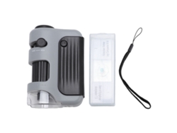 Microscopio De Bolsillo 120x Con Luz Led Educativo Portátil De Mano Para Clase Laboratorio Estudiantes