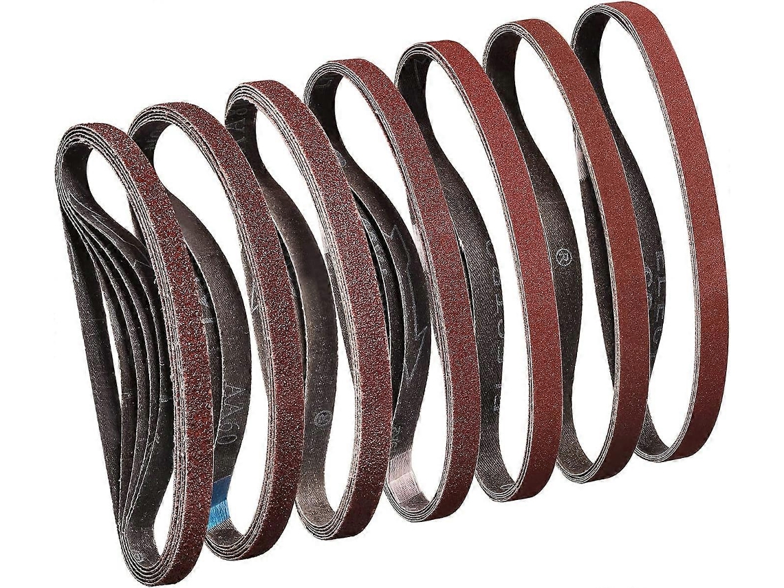 Cintas Abrasivas 13x457mm - Grano 40/60/80/120/180/240/320 - Para Lijadora De Cinta - Ideal Para Madera Y Pintura (35 Piezas)