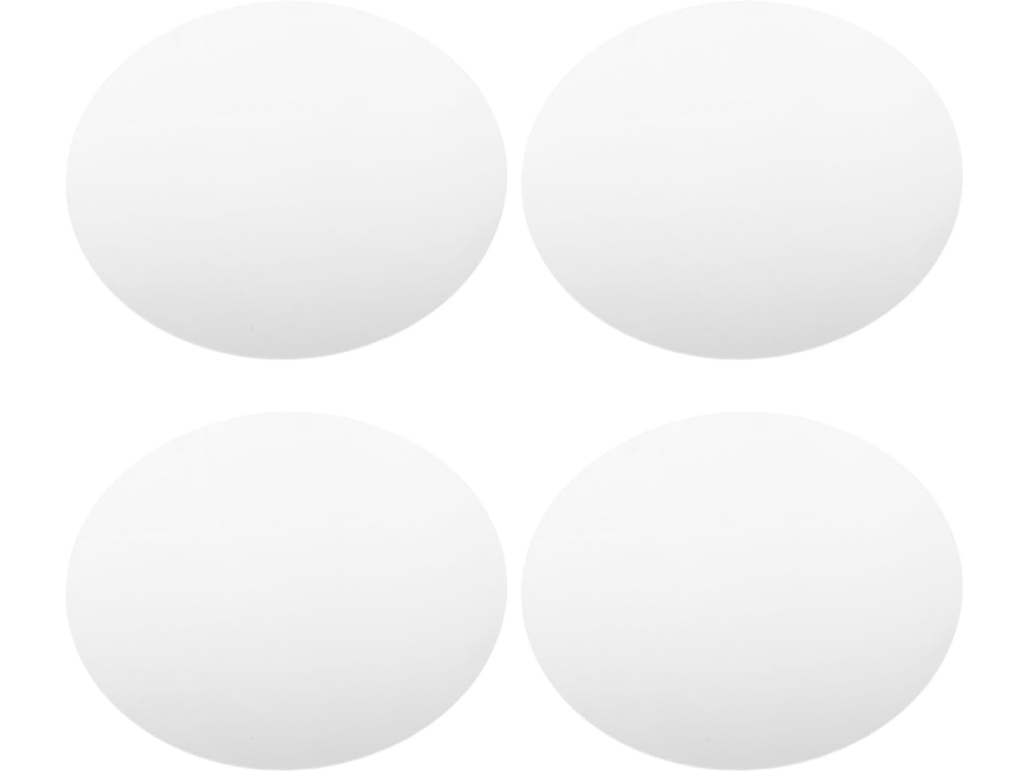 Bandejas Decorativas Espejo Acrílico Plateado Juego 4 Redondas 15 Diámetro 1 5 Grosor Decoraciones Bodas