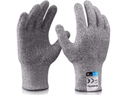 Guantes resistentes a cortes, agarre flexible antideslizante y forma cómoda para usar todo el día, guantes de trabajo aptos para pantallas.