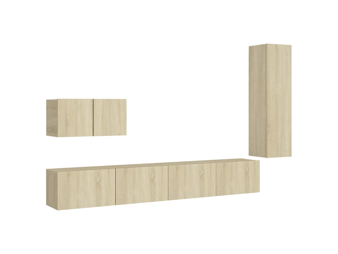 Maison Exclusive - Juego De Muebles De Salón 4 Piezas Roble Sonoma