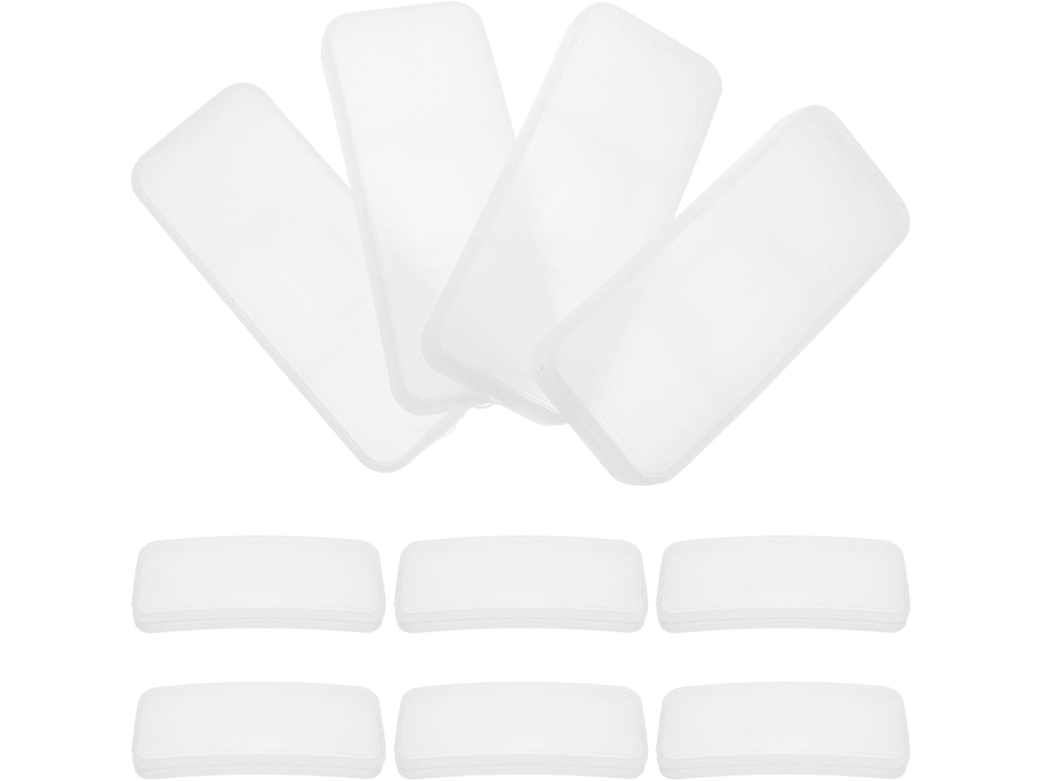 Conjunto De 10 Estojos Rígidos Transparentes Com Clipe, Organizador Fino E Leve Para