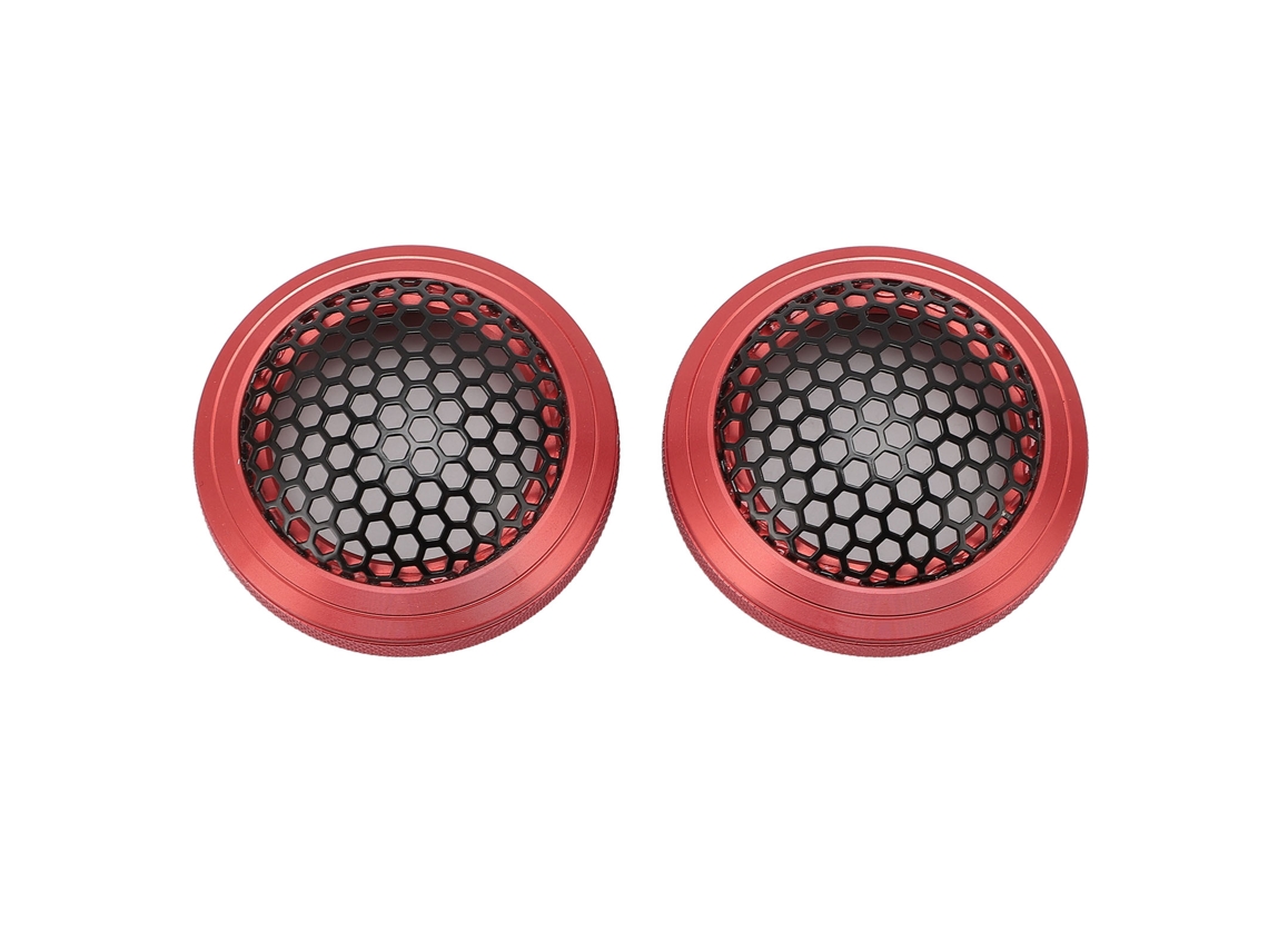 2 unidades de grade de proteção de metal para alto-falante de 54 mm para casa, carro e barco (vermelho)