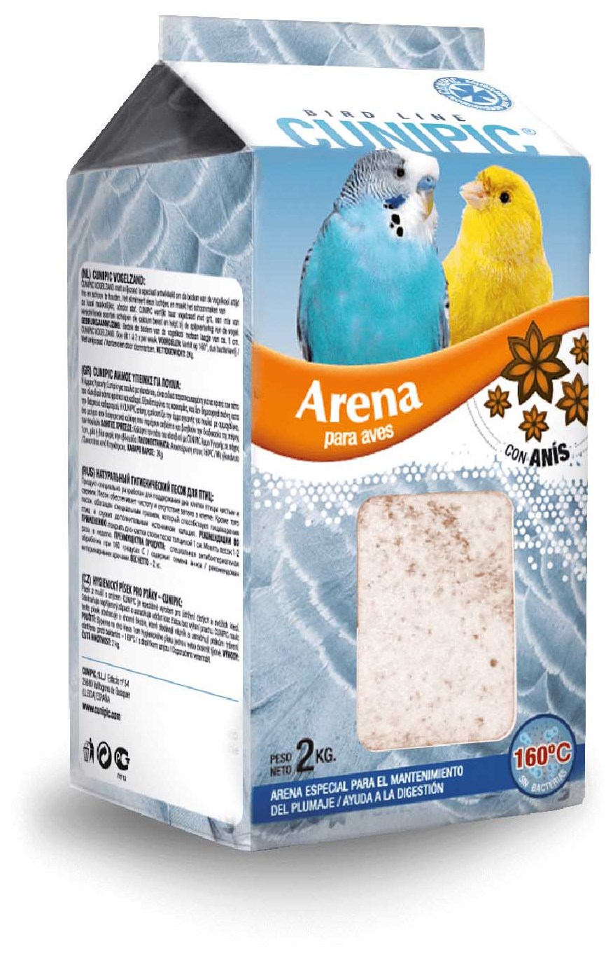 Sustratos de Pájaros Exóticos CUNIPIC Arena con Anis (2 Kg)