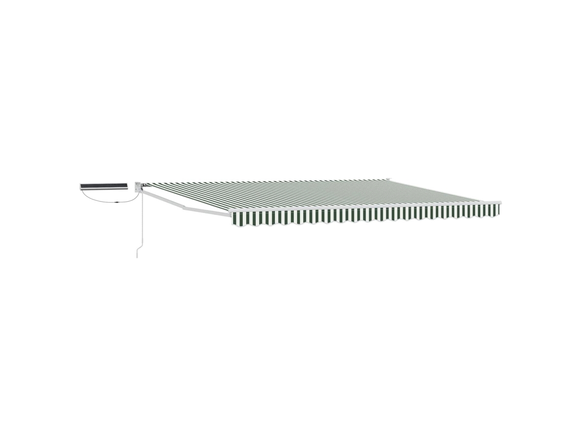 Vidaxl Toldo Retráctil Eléctrico Verde Y 4 X 3 M