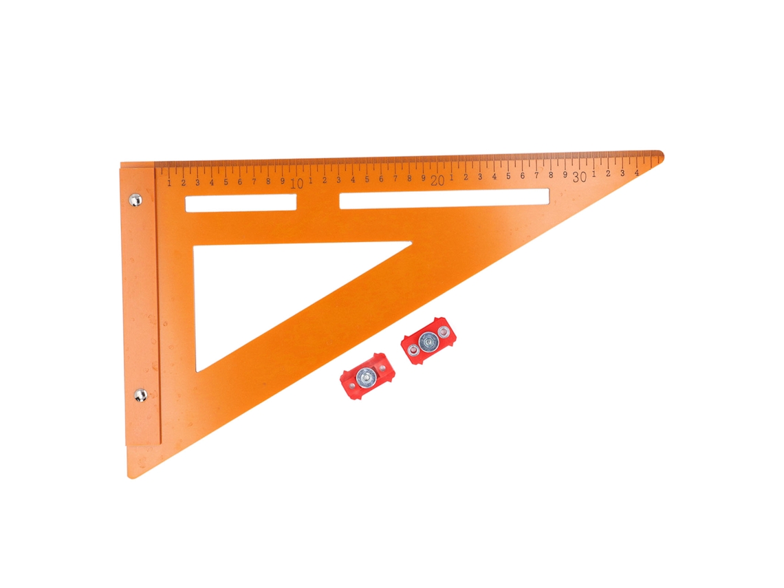 Regla Triangular Mecánica 2 En 1 Para Carpintería, De Alta Precisión, 220 X 380 Mm.