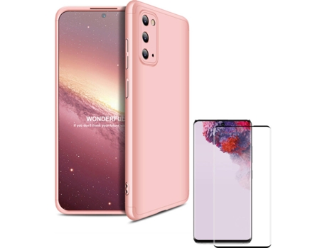 Carcasa y Protector Samsung S20 Slim armor 360º Rosa